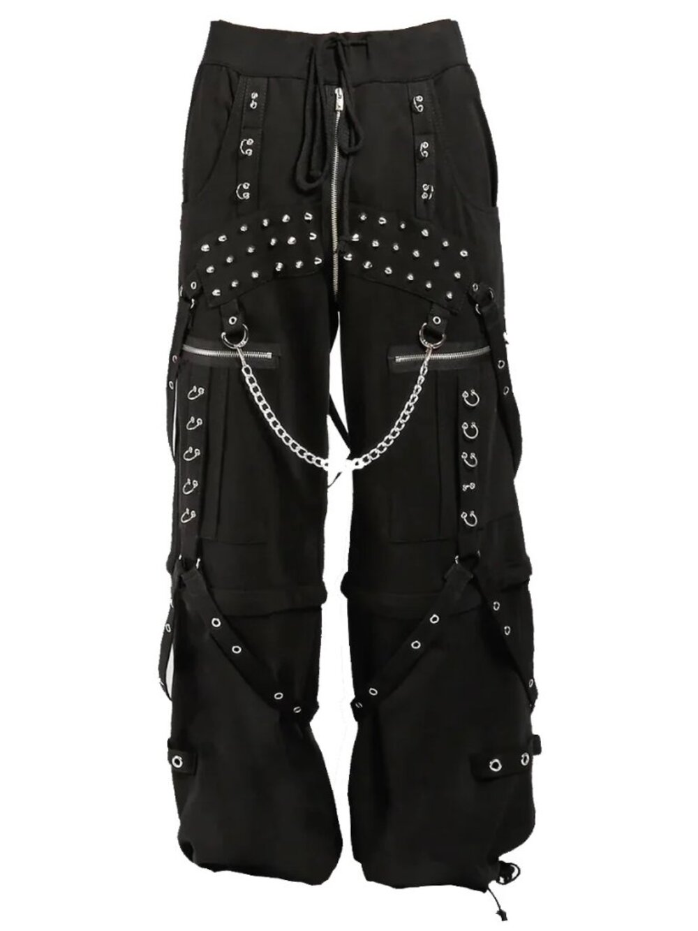 Mens Gothic Fleece Pant Bondage Cyber Pant